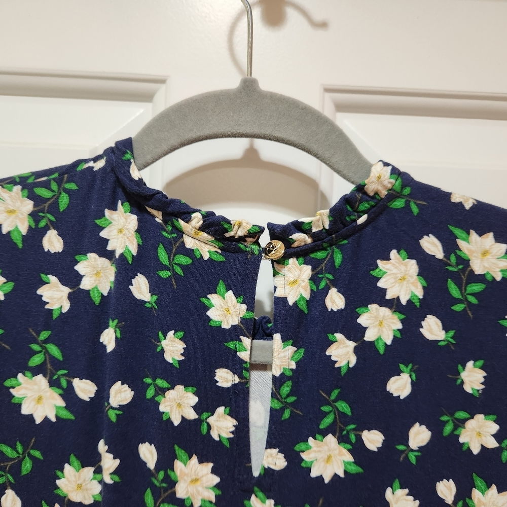 Draper James Kitty knit dress, navy magnolia print, small, NWT - Picture 4 of 9